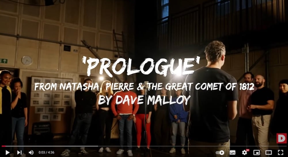 Natasha, Pierre & The Great Comet of 1812: cast sing the prologue